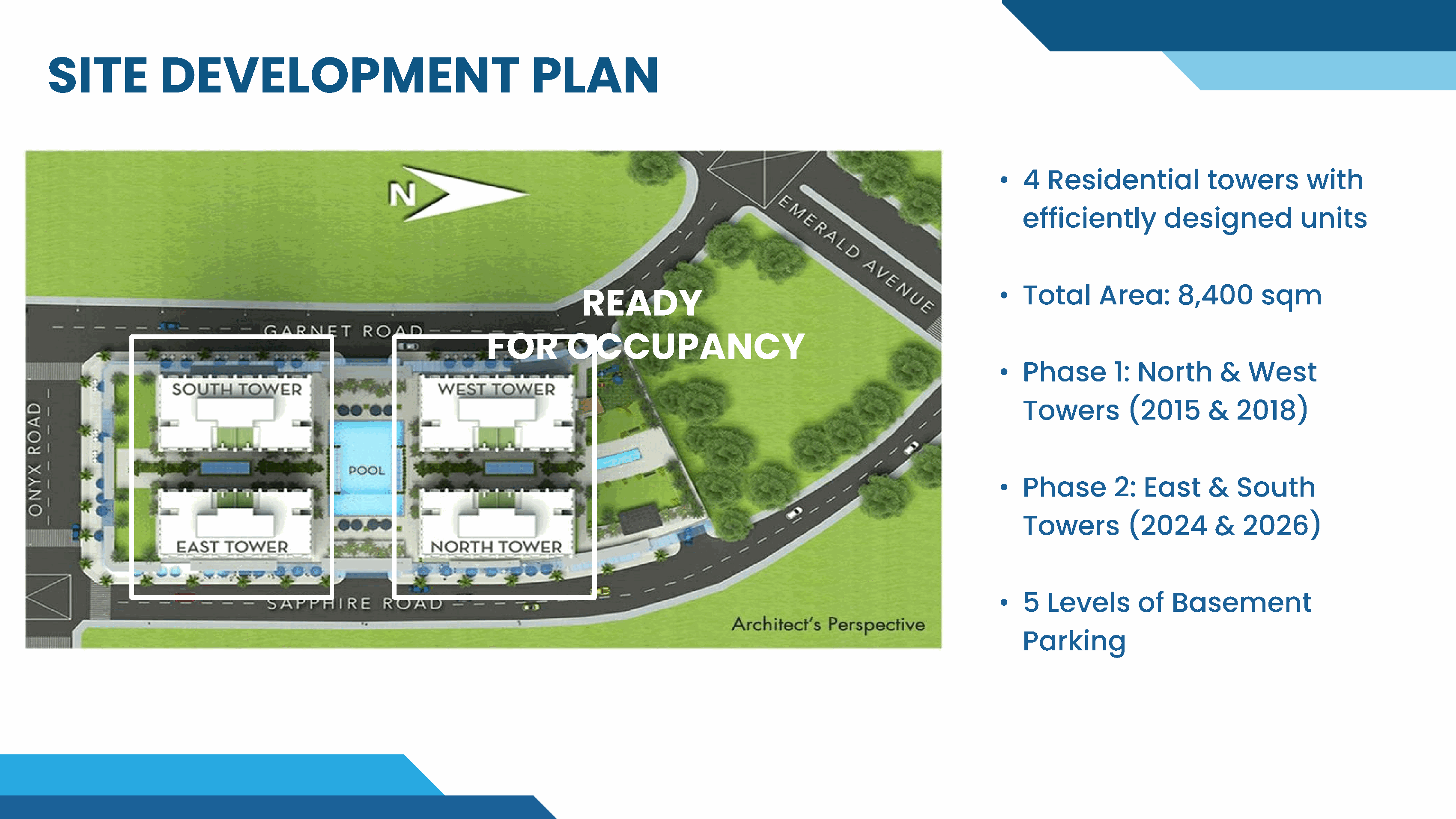 Original published site development plan for The Sapphire Bloc
